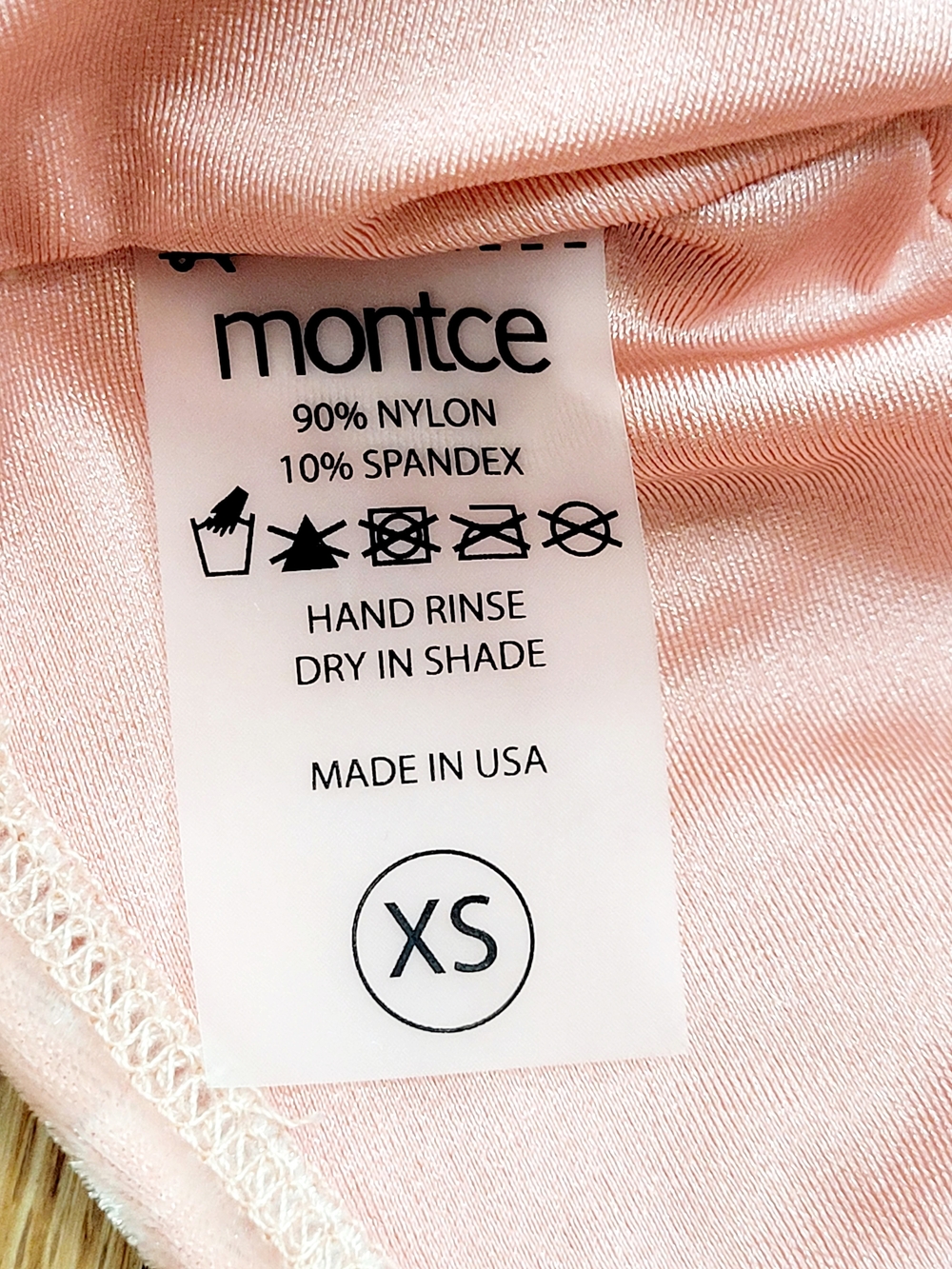 NWT MONTCE Pink Crush Kim Variation Bikini Top XS New - Picture 6 of 7